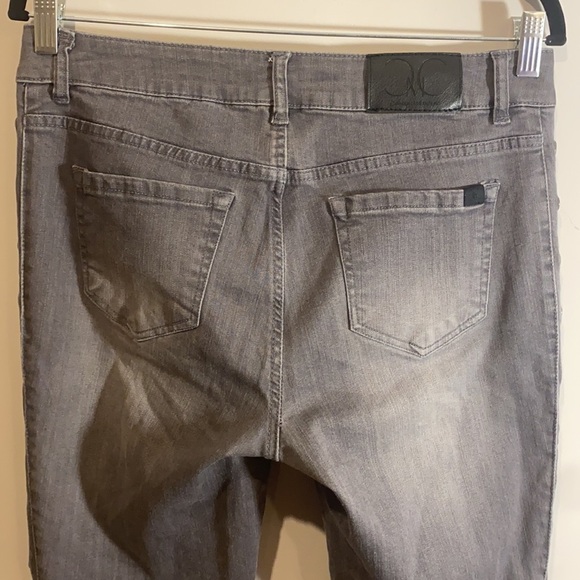Catherine Malandrino Grey Washed Denim w Grommets - Picture 7 of 8